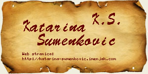 Katarina Šumenković vizit kartica